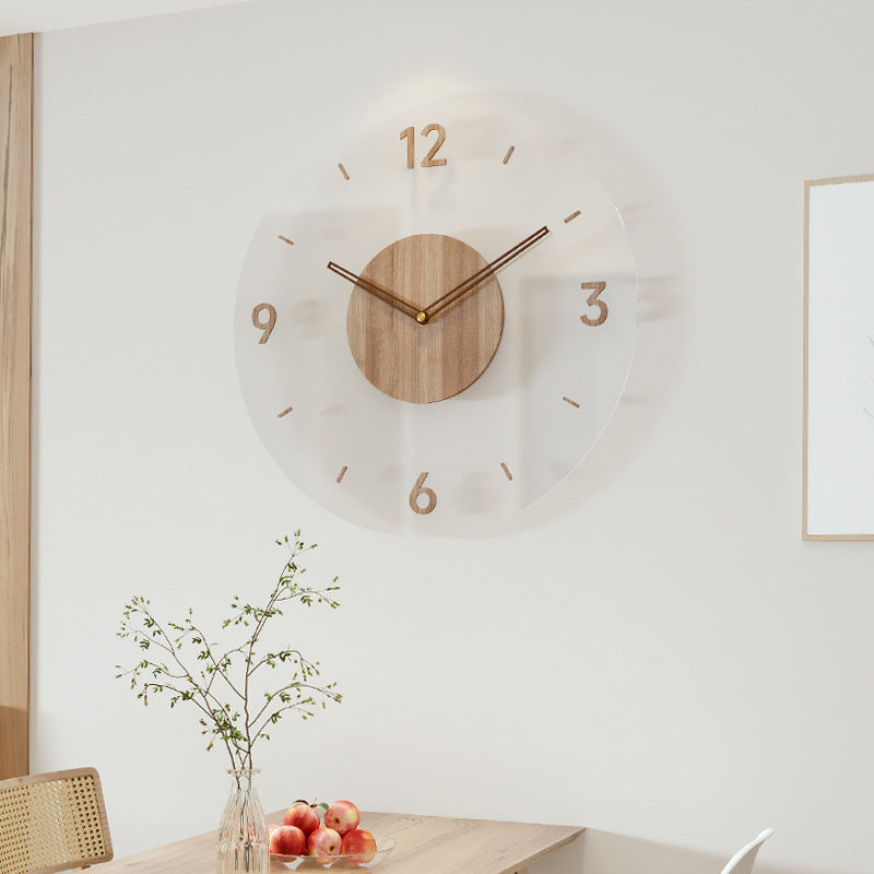 Scandinavische Stijl Houten Wandklok - WoodWave
