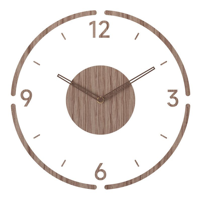 Scandinavische Stijl Houten Wandklok - WoodWave