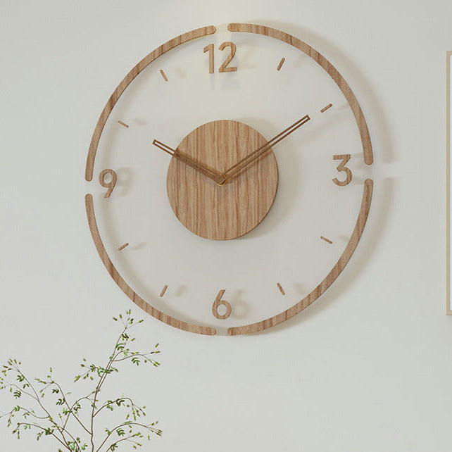 Scandinavische Stijl Houten Wandklok - WoodWave