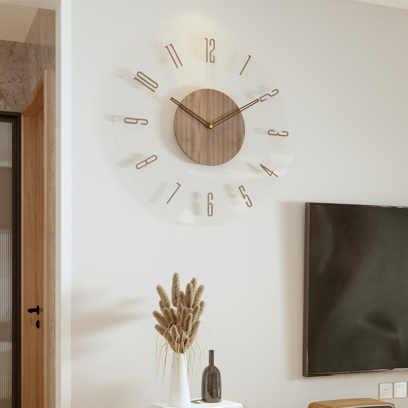 Scandinavische Stijl Houten Wandklok - WoodWave