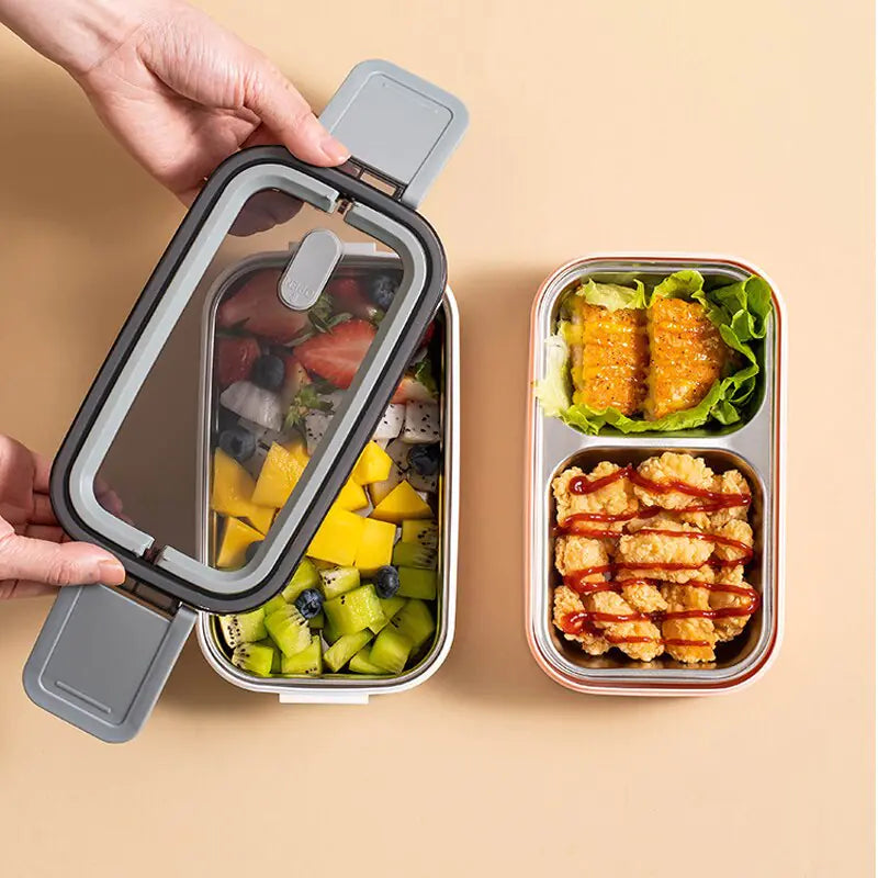 2-Laagse RVS Bento Lunchbox - MealMate