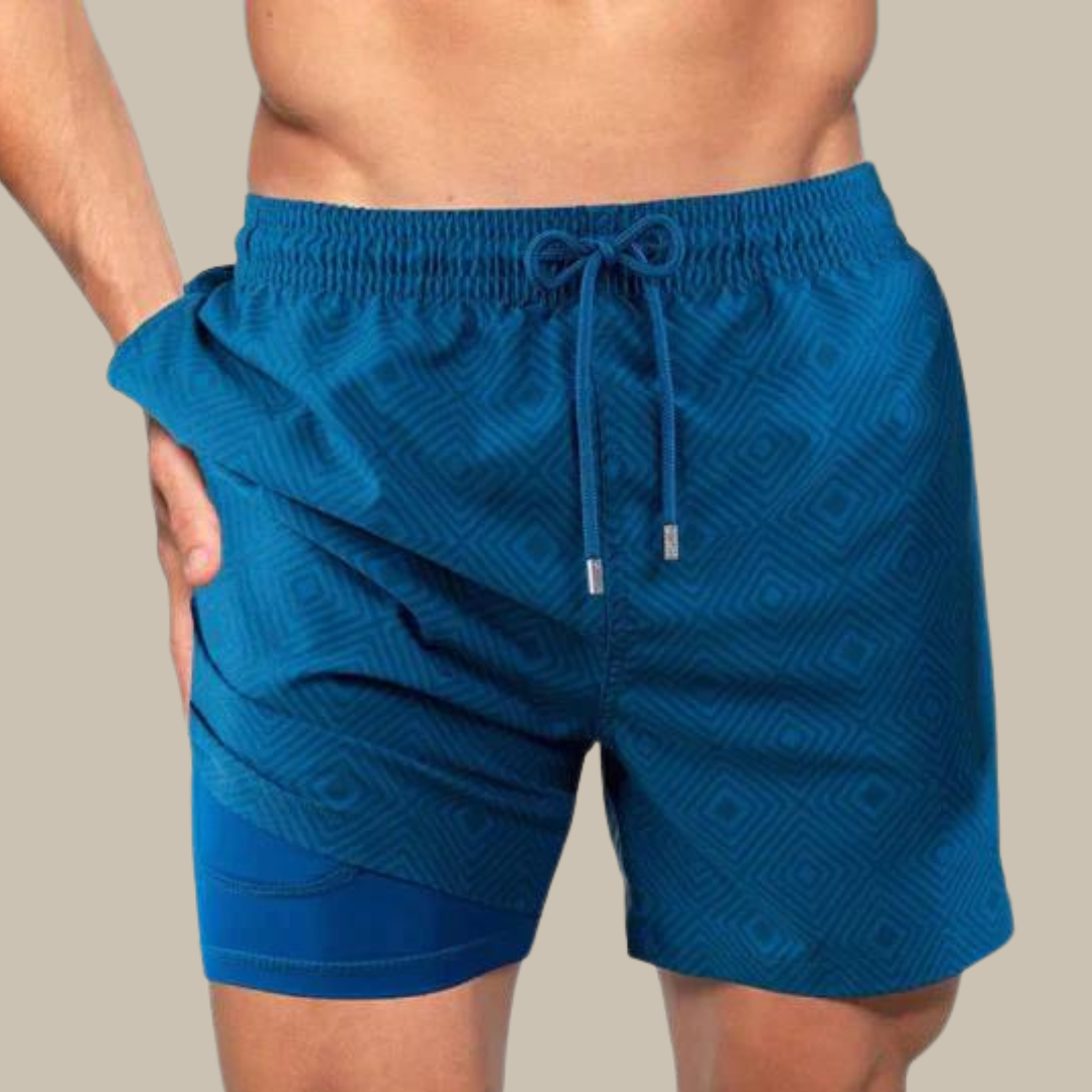 Stijlvolle Heren Zwembroek | AquaLux Swim Shorts met Binnenvoering en Telefoonvak