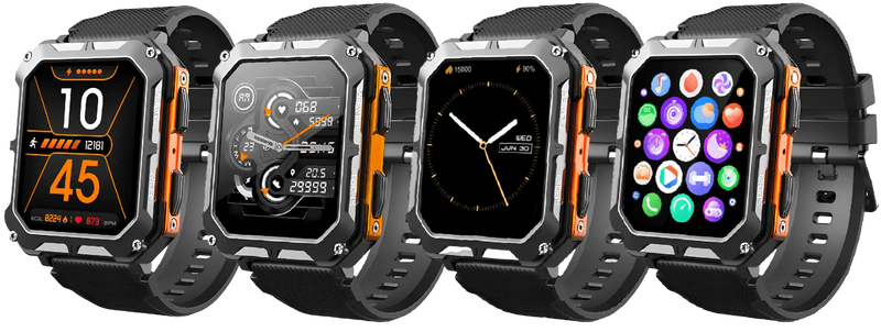 Robuuste Smartwatch met Hartslagmeter & Stappenteller - EnduranceX
