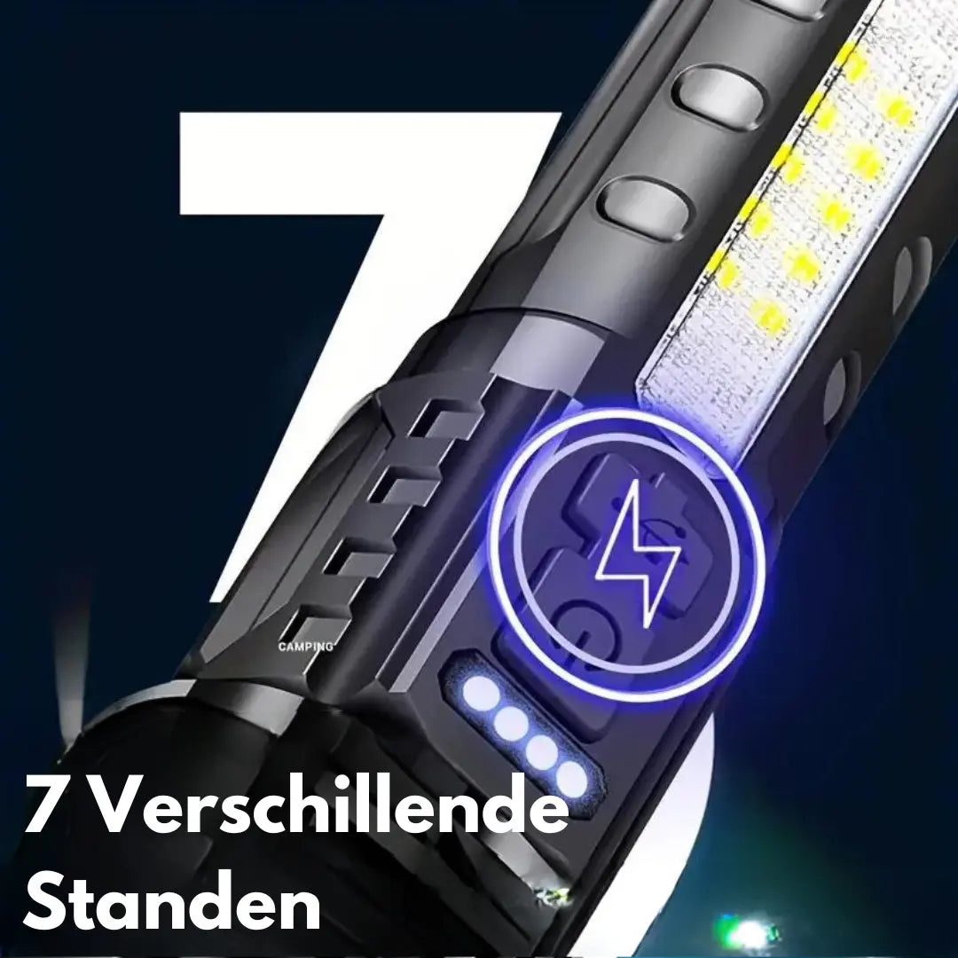 Ultrafelle Militaire Zaklamp met 5000 Lumen - PowerBeam