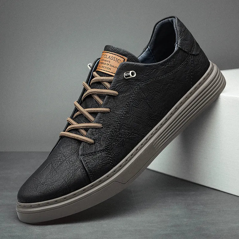 Comfortabele Oxford Leren Heren Sneakers - Ethan