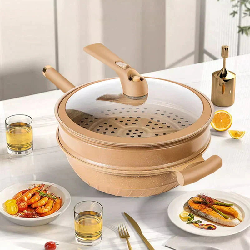 Multifunctionele Wokpan met Anti-aanbaklaag - CookFlex