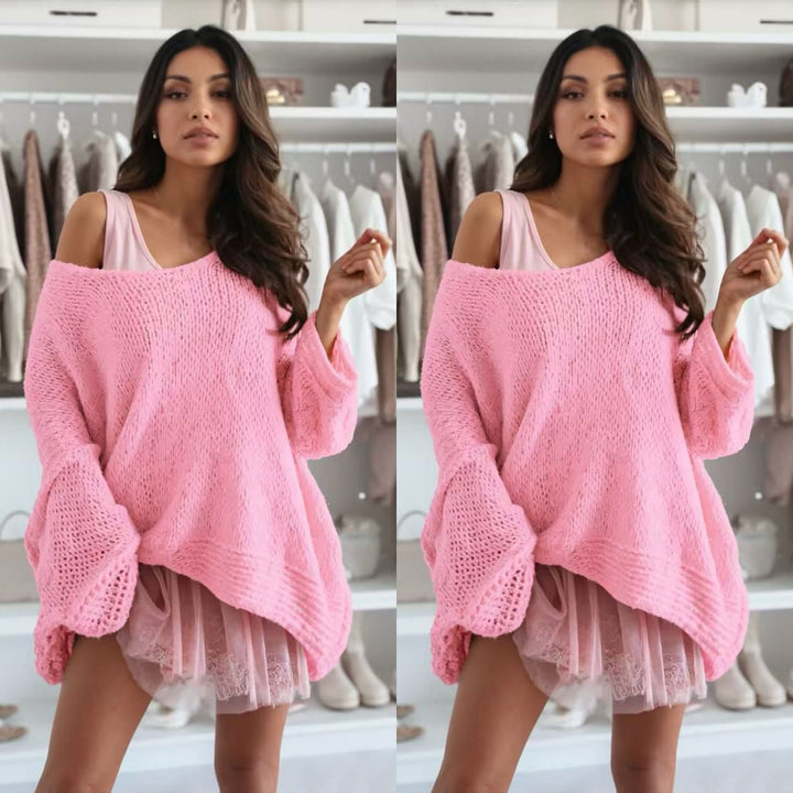 Trendy Off the Shoulder Top - Sarah | Een Comfy Must-have!