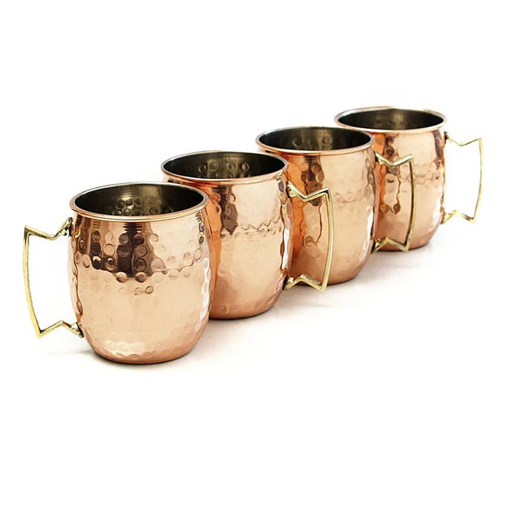 Gehamerde Koperen Mok Set - ChillCopper