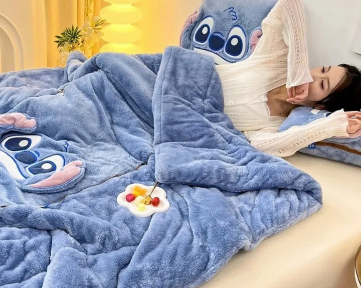 Luxe Cartoon Deken- en Kussenset – Nomi