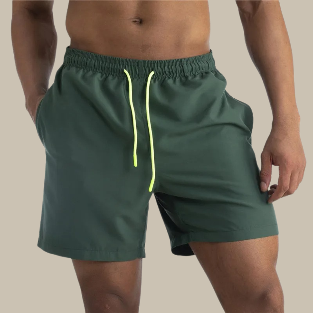 Heren Sneldrogende Zwembroek | Stretch Stof | Half-Lange Shorts