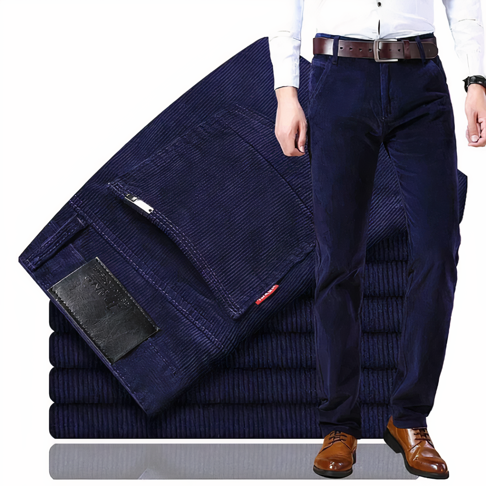 Recht Gesneden Ribfluweel Jeans - Victor