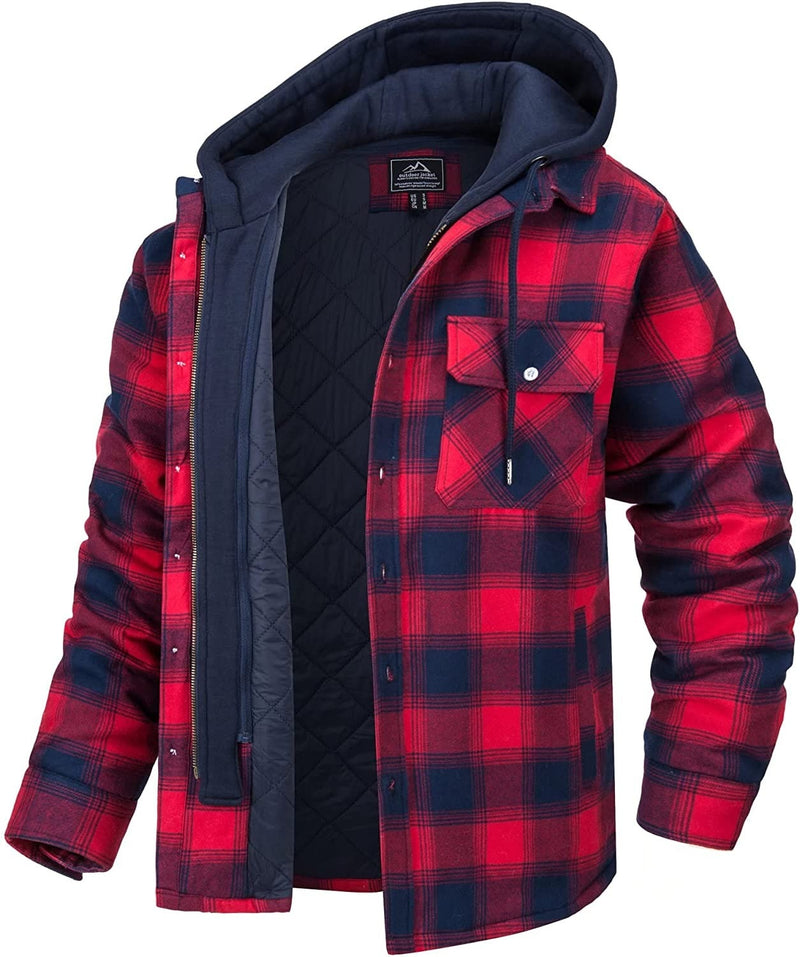 Geruit Heren Vest met Capuchon en Warme Voering - Ethan