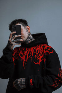 Oversized Heavy Hoodie met Print – Damon