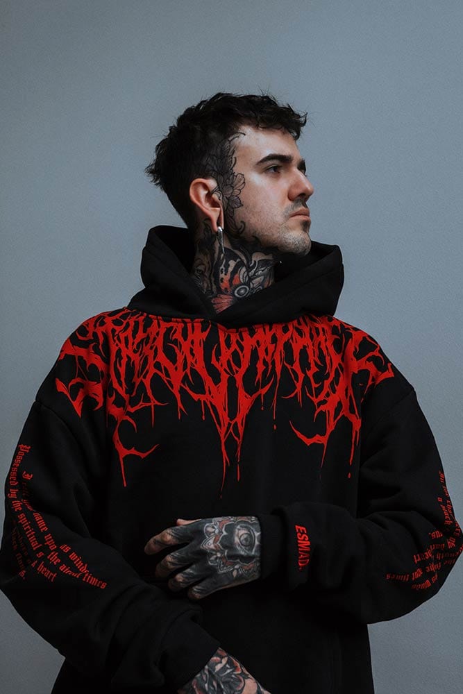 Oversized Heavy Hoodie met Print – Damon