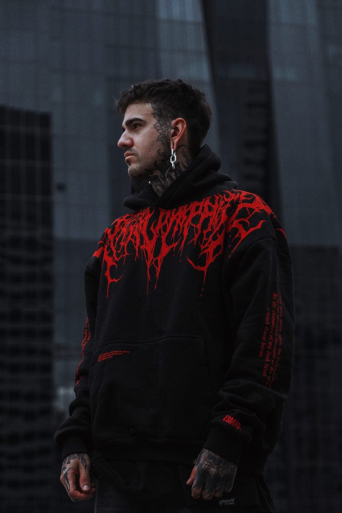 Oversized Heavy Hoodie met Print – Damon