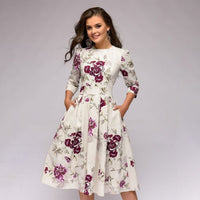 Retro Jurk met Bloemenprint – Florina