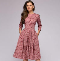Retro Jurk met Bloemenprint – Florina