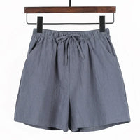 Luchtige Linnen Damesshorts met Hoge Taille en Sportieve Pasvorm – Fenja