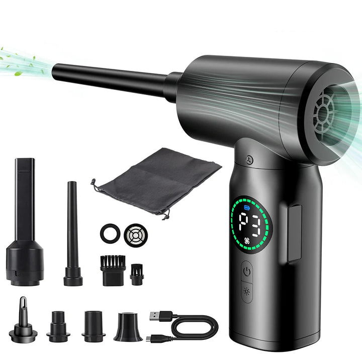 2-in-1 Draagbare Persluchtstofzuiger en Blazer met LED-Licht (7500mAh) - AirMaster