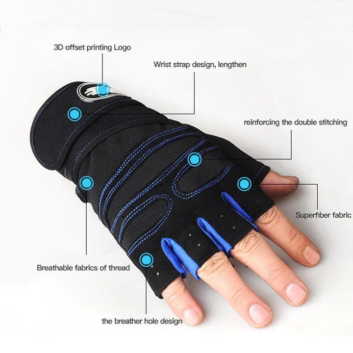 Schokbestendige en Ondersteunende Gym Handschoenen - FitFlex
