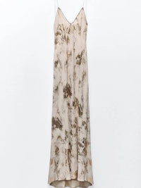 Rugloze Zomerjurk met Diepe V-Hals – Selene