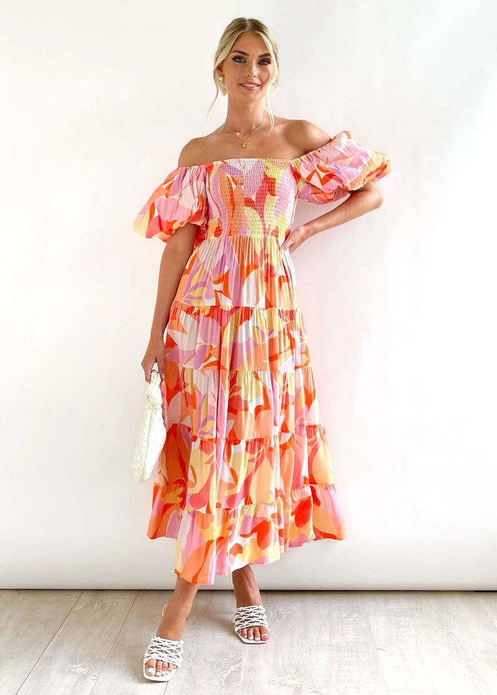 Off-Shoulder Midi-jurk – Talia