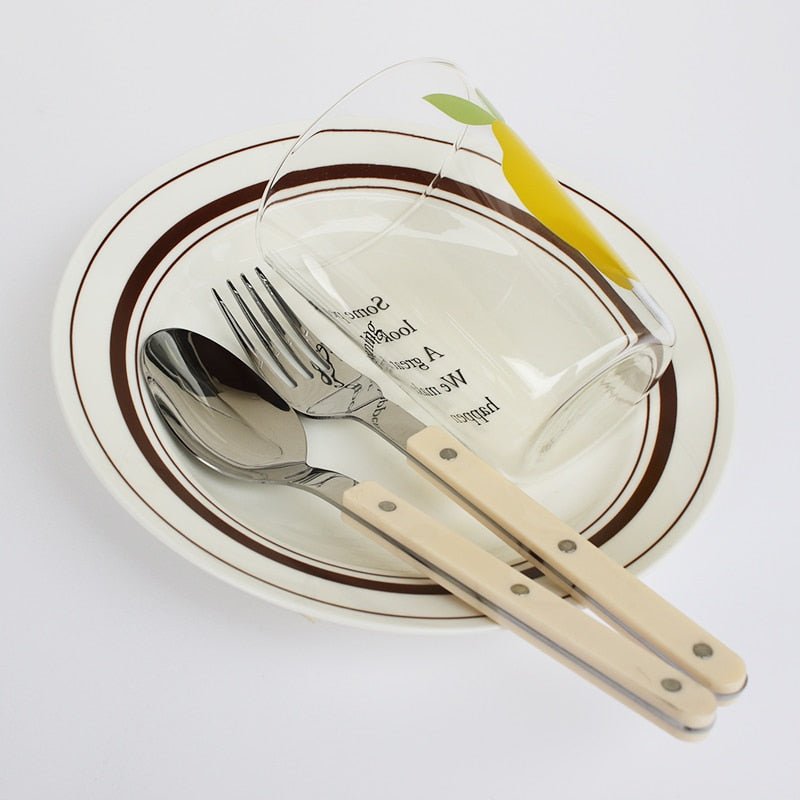 24-Delige Roestvrijstalen bestekset met Gegraveerd Design - BistroLine