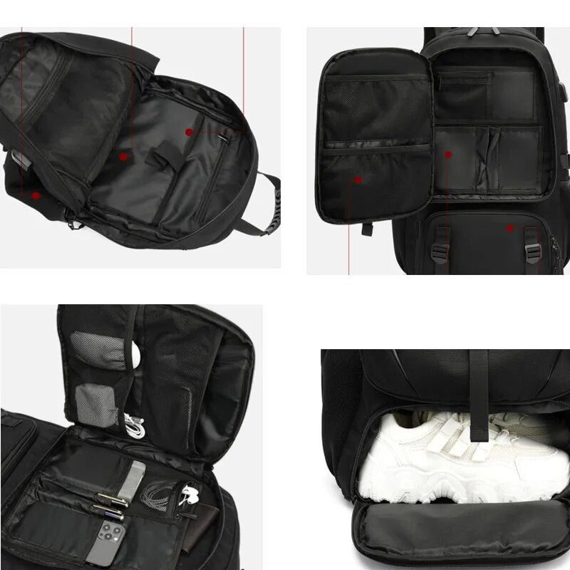 Rugzak met USB-aansluiting en Grote Capaciteit (50-80L) - UrbanTrail