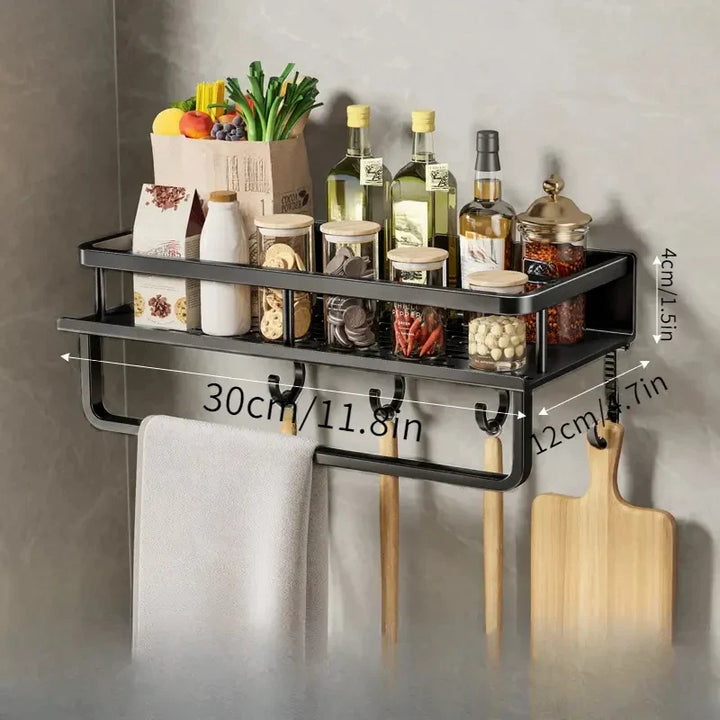 Modern Zwart Keukenrek - MetroRack