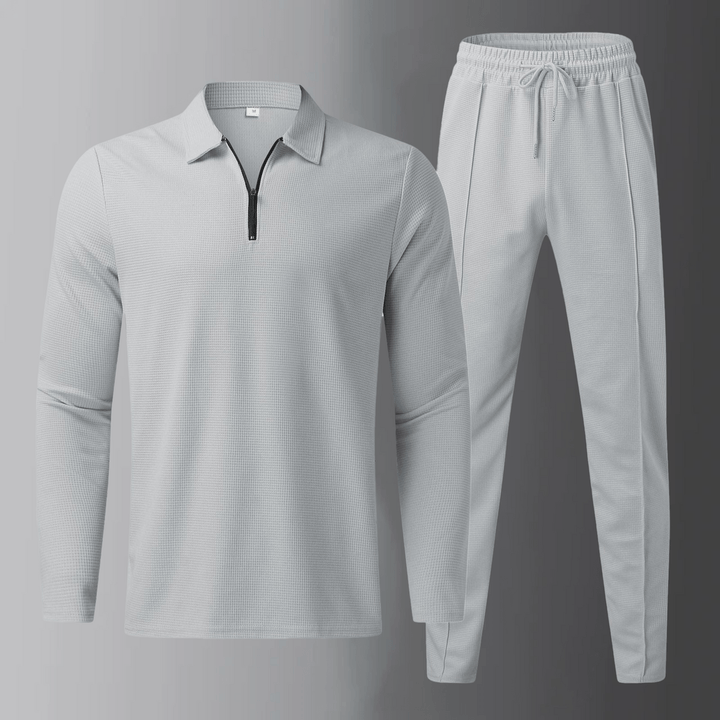 Premium Herenset voor Vrijetijd met Lange Mouwen T-shirt en Joggingbroek – Elian