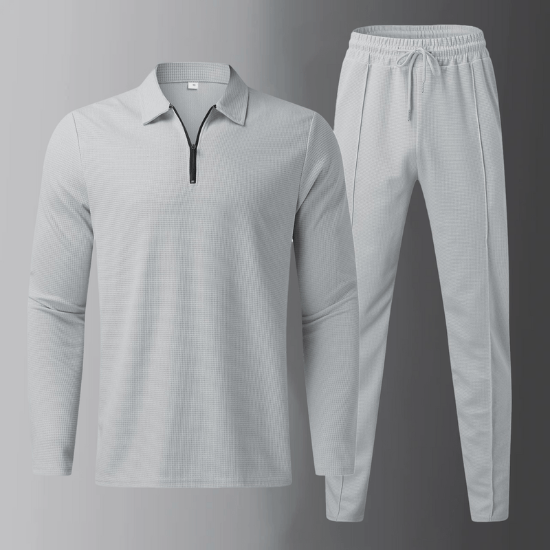 Premium Herenset voor Vrijetijd met Lange Mouwen T-shirt en Joggingbroek – Elian