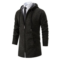 Middenlange Wollen Hoodie voor Heren - Luca