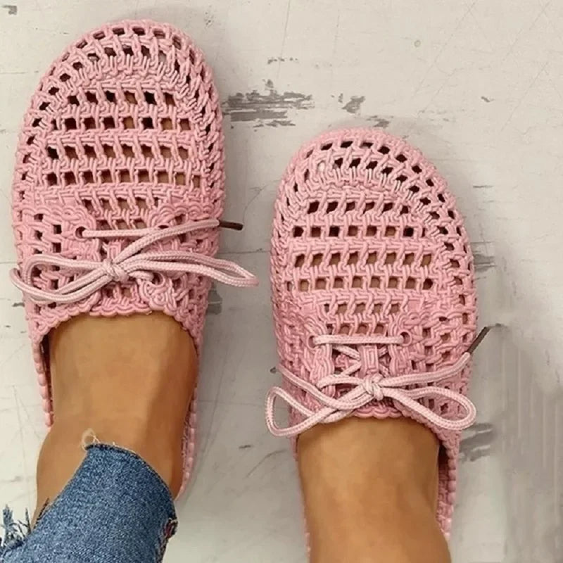 Ademende damskie outdoorowe mokasyny z odkrytymi palcami - Linaya