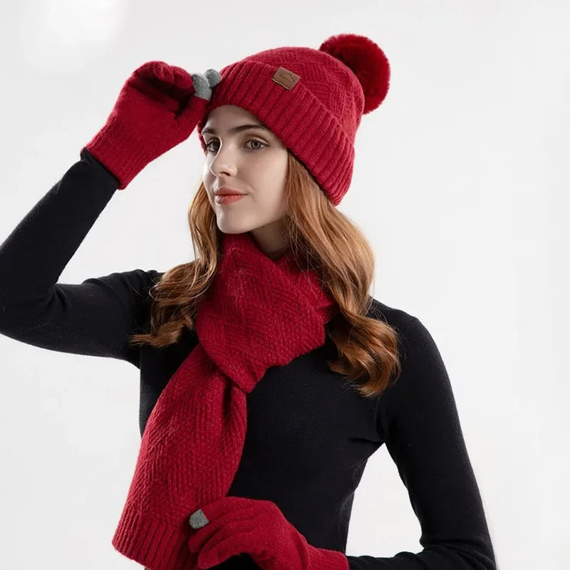 Trendy Dames Winter Beanie Set - Lara