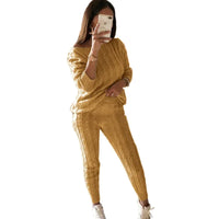 Tweedelig Dames Tricot Trainingspak voor Herfst & Winter – Isaline