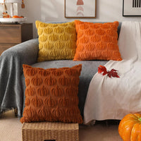 Zachte kussenhoes van kunstbont voor herfstdecoratie – RusticCozy