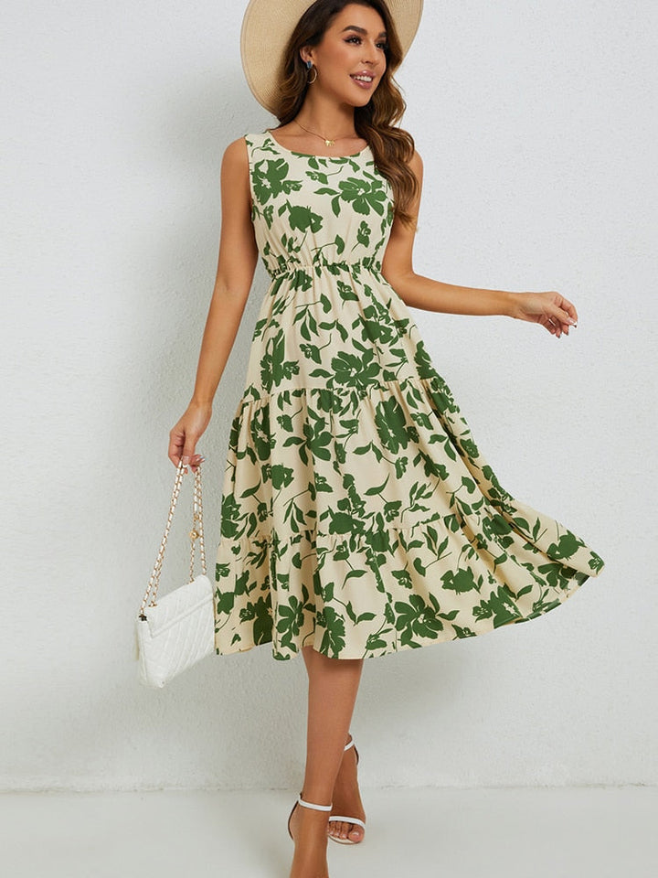 Zomerse Midi-Jurk met Bloemenprint – Fenna