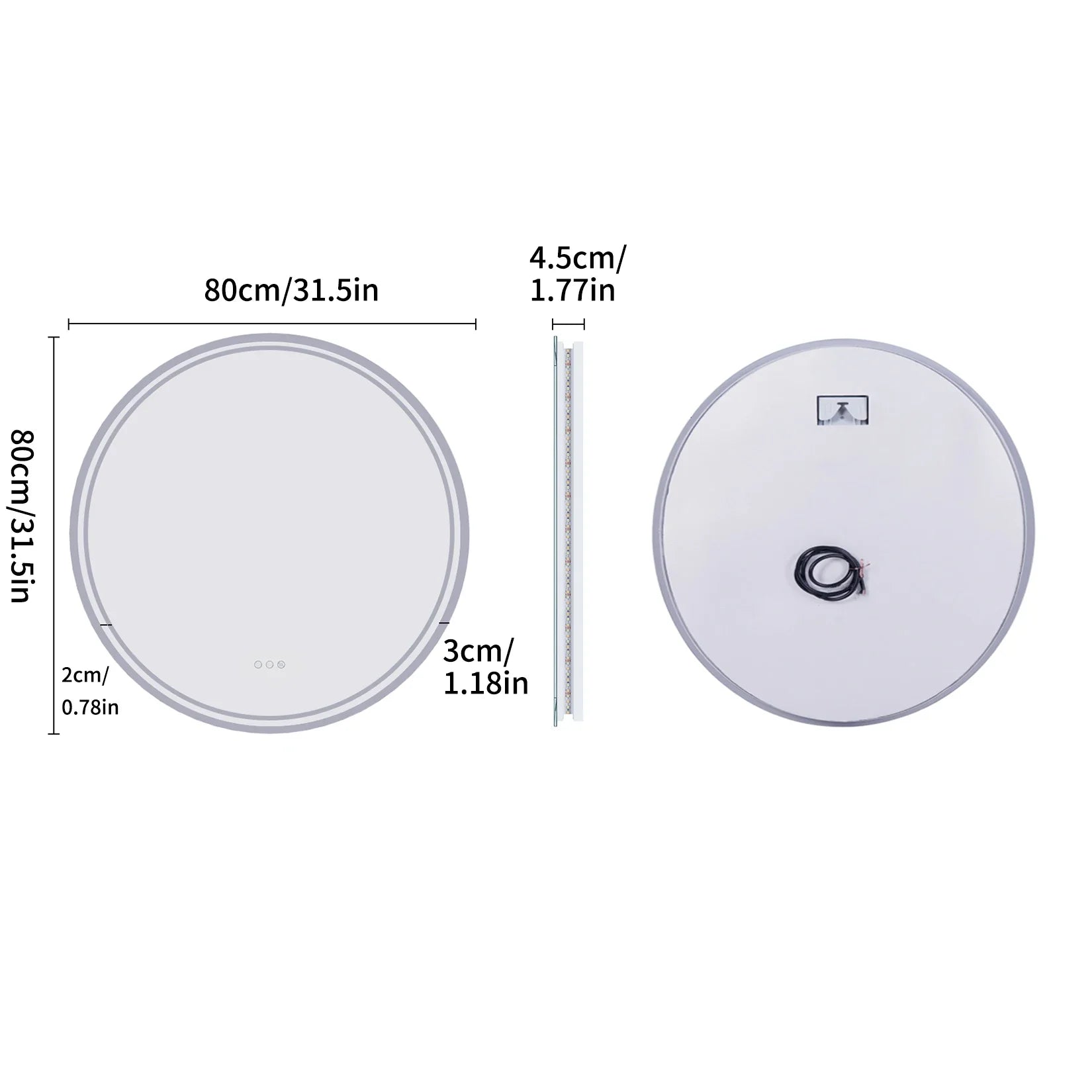 Verlichte Ronde Badkamerspiegel - LumiMirror