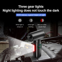2-in-1 Draagbare Persluchtstofzuiger en Blazer met LED-Licht (7500mAh) - AirMaster