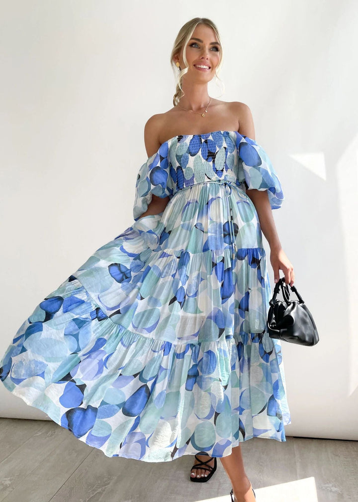 Off-Shoulder Midi-jurk – Talia