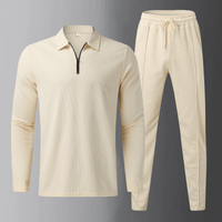 Premium Herenset voor Vrijetijd met Lange Mouwen T-shirt en Joggingbroek – Elian