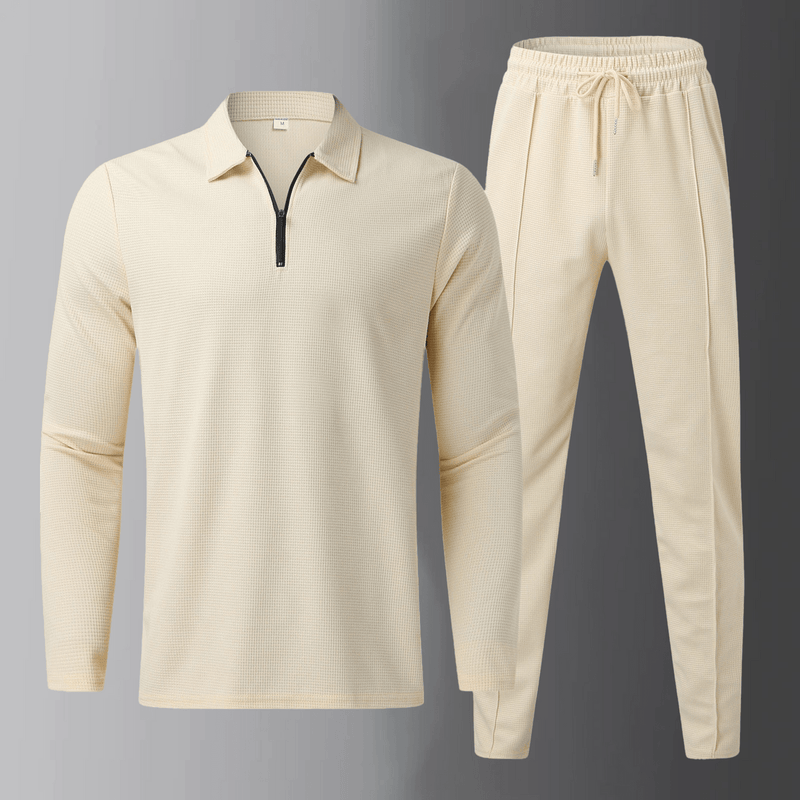 Premium Herenset voor Vrijetijd met Lange Mouwen T-shirt en Joggingbroek – Elian