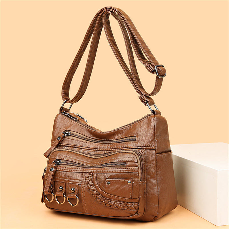 Vintage Leren Dames Handtas - Isabella