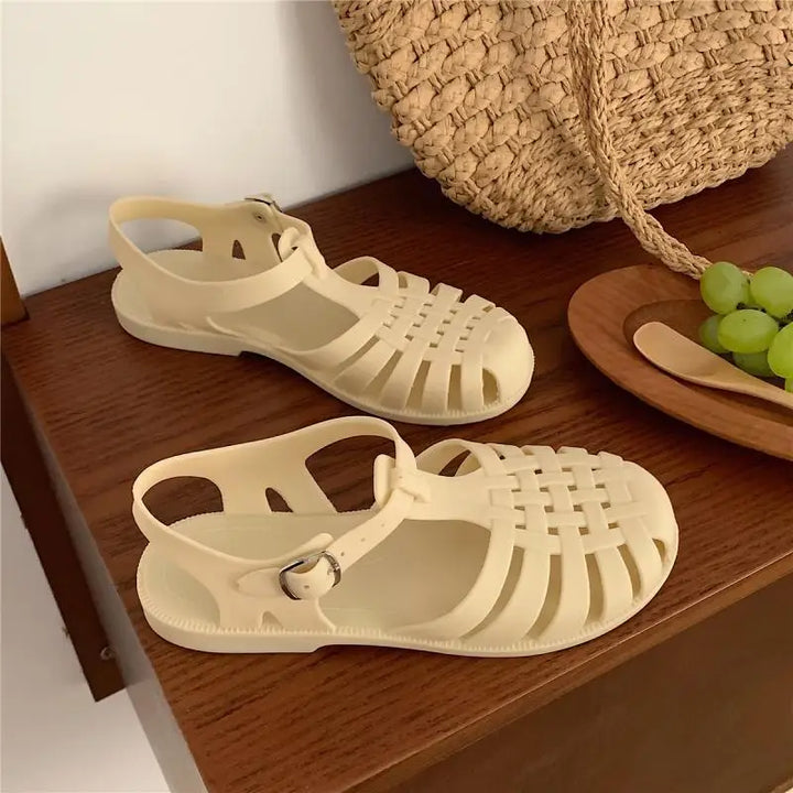 Modne damskie sandały na platformie w koreańskim stylu – Alina