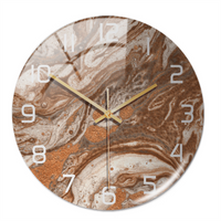 Stijlvolle Wandklok met Marmeren Textuur - MarbleTime