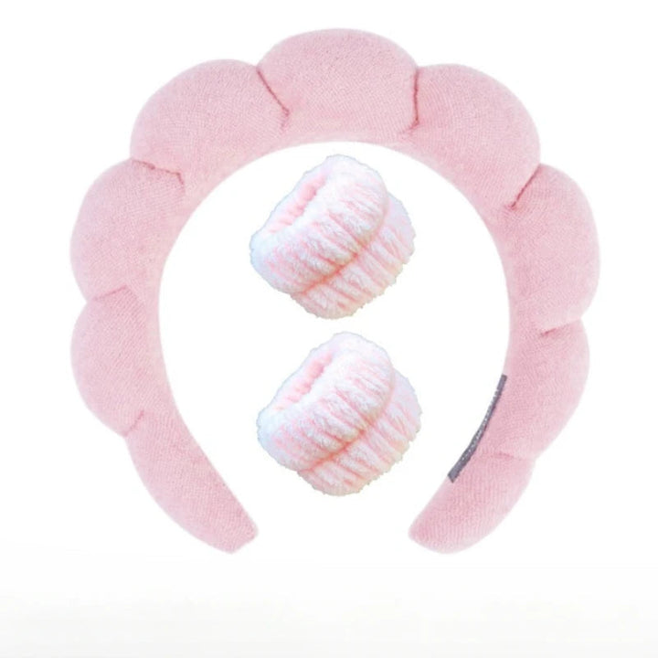 Pluche Spa Hoofdband & Polsband Set - Fluffiea