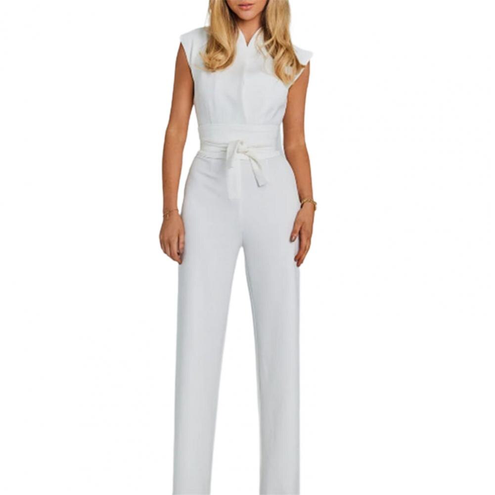 Luchtige Dames Jumpsuit met Wijde Pijpen en V-Hals – Maribel