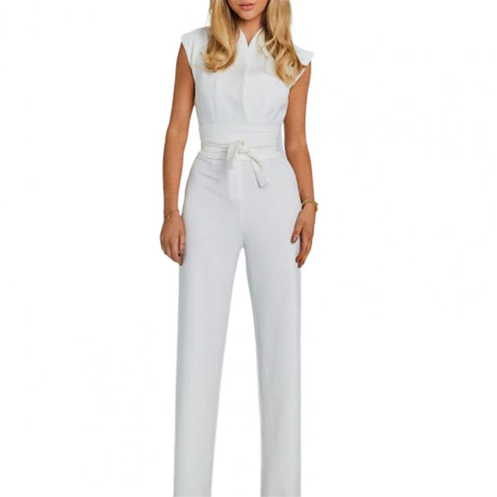 Luchtige Dames Jumpsuit met Wijde Pijpen en V-Hals – Maribel