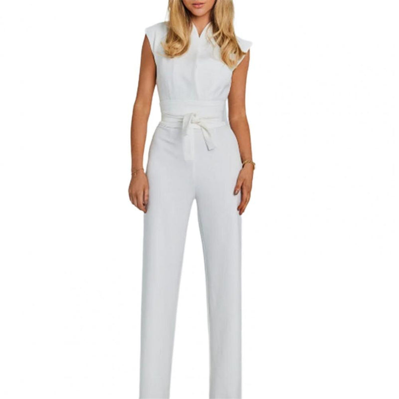 Luchtige Dames Jumpsuit met Wijde Pijpen en V-Hals – Maribel