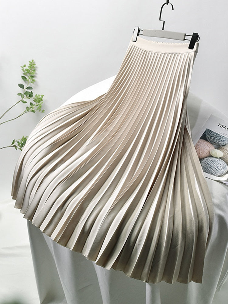 Trendy Hoge Taille Plissérok - Sofia